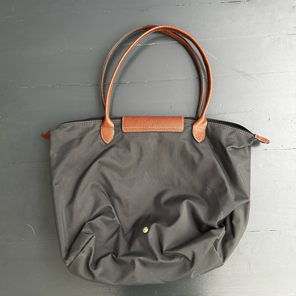 Longchamp Large Le Pliage Tote (dark grey)